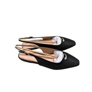 Talbots Black Whitley Slingback Flats – Size 10M